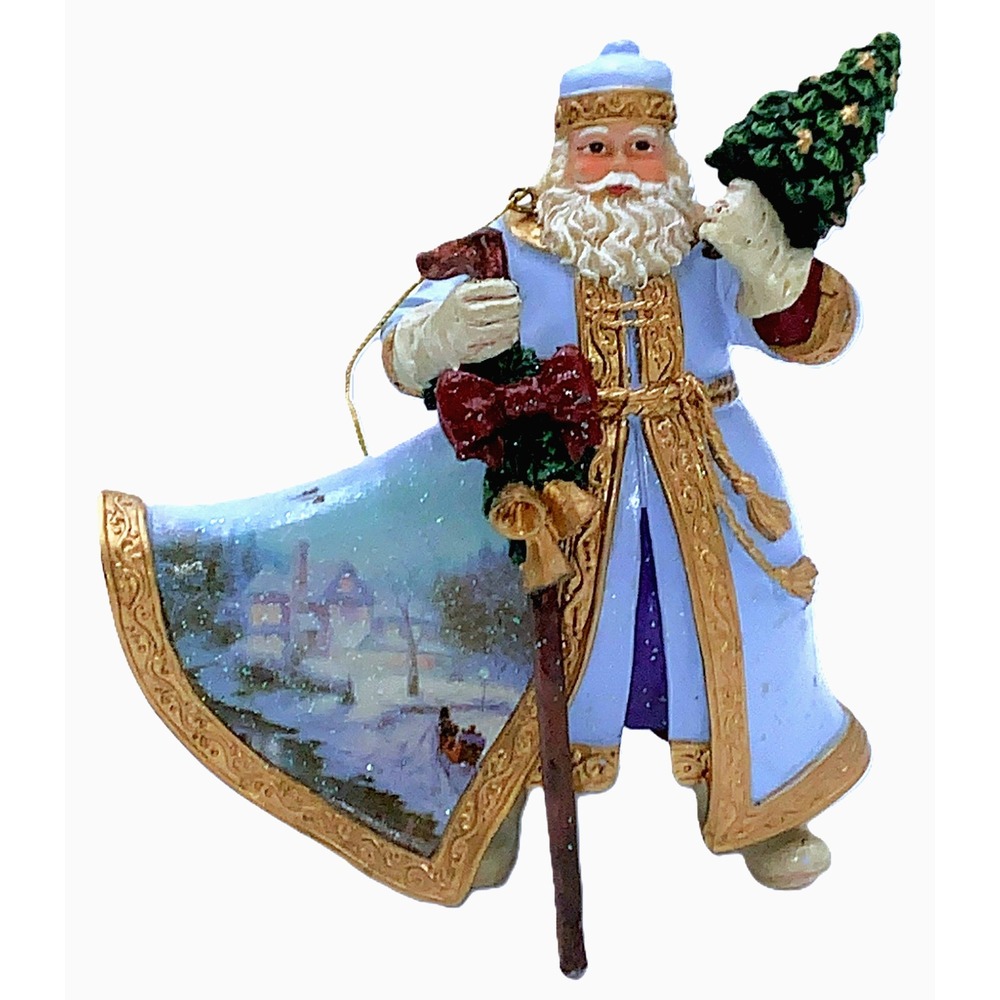 Thomas Kinkade Ashton Drake Old World Santa Christmas Ornament Vtg 2003 VGUC